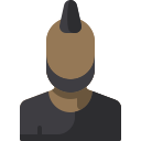 external Punk-black-people-avatar-flat-berkahicon icon
