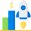 external Rocket-Launch-business-growth-flat-berkahicon icon