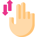 external Scroll-Vertical-hand-gestures-on-ipad-flat-berkahicon icon