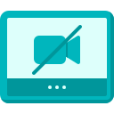 external Stop-Video-online-meeting-flat-berkahicon icon