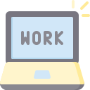 external computer-back-to-work-flat-berkahicon icon