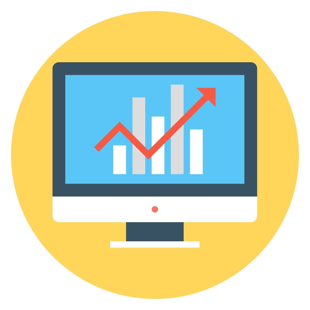 gráfico en línea icon