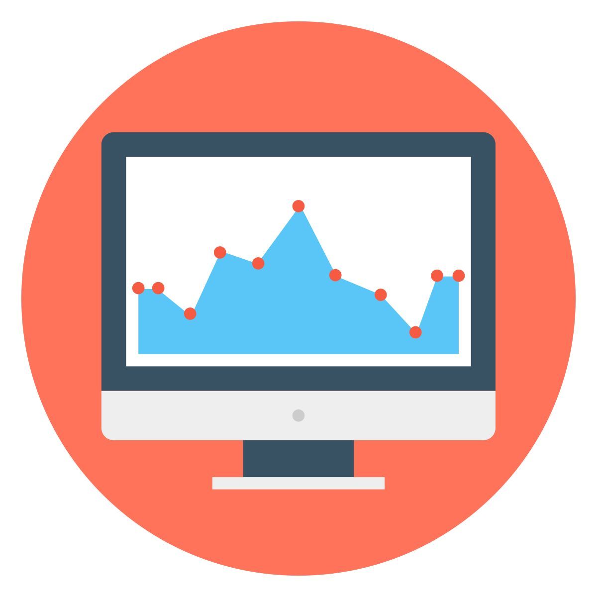 gráfico en línea icon