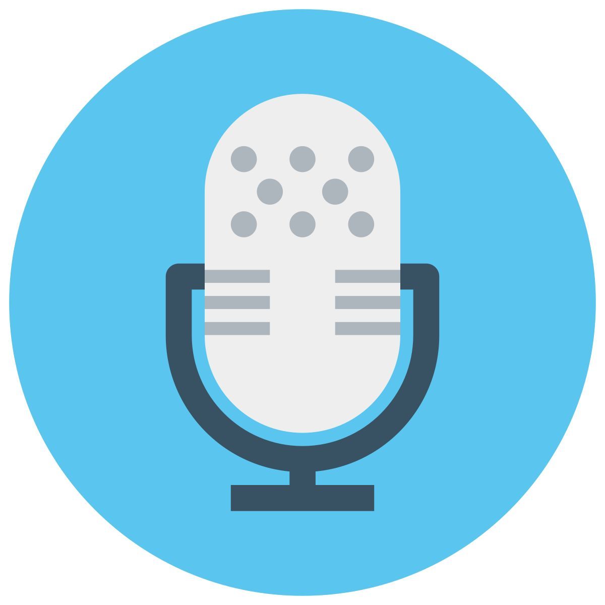 vintage microphone icon