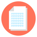 external Binary-Code-data-science-flat-circle-design-circle icon