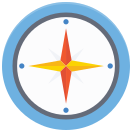 external Compass-seo-and-web-flat-circle-design-circle icon