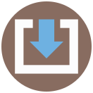 external Downloading-seo-and-web-flat-circle-design-circle icon