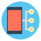 external Mobile-Connectivity-data-science-flat-circle-design-circle icon