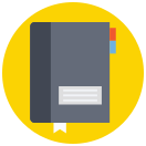 external Notebook-seo-and-web-flat-circle-design-circle-2 icon