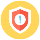 external Security-Warning-web-and-networking-flat-circle-design-circle icon