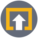 external Uploading-seo-and-web-flat-circle-design-circle icon