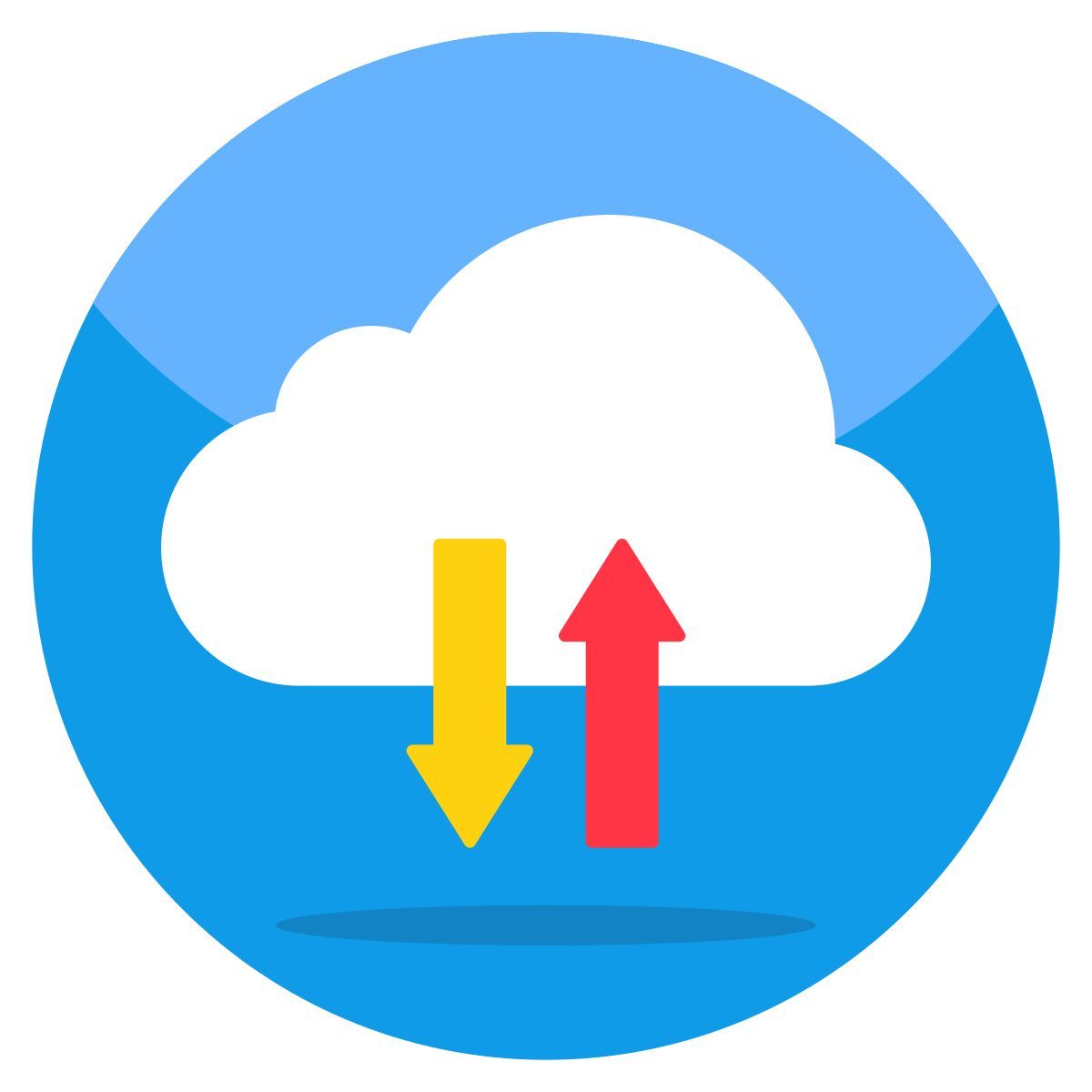 cloud data transfer icon