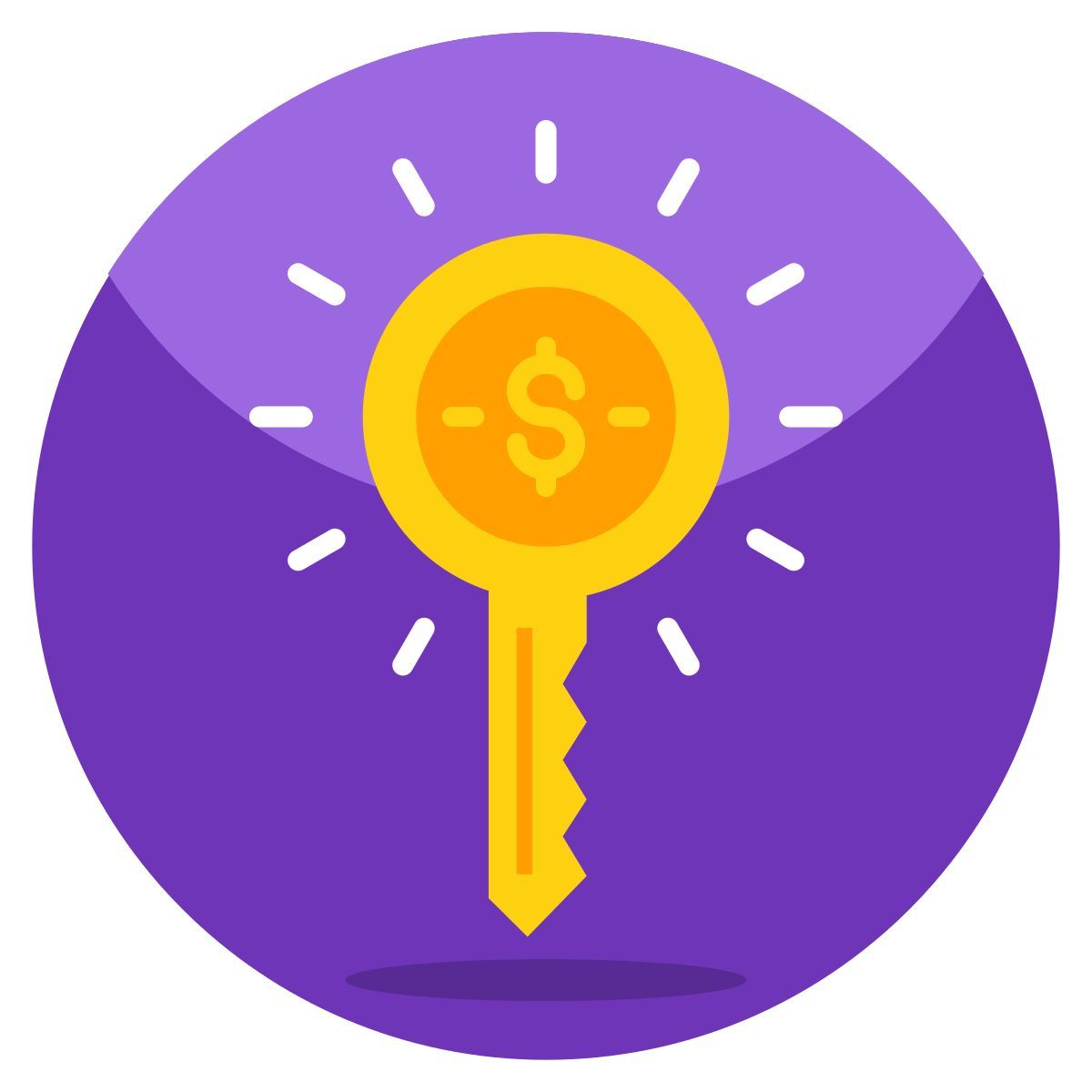 financial key icon