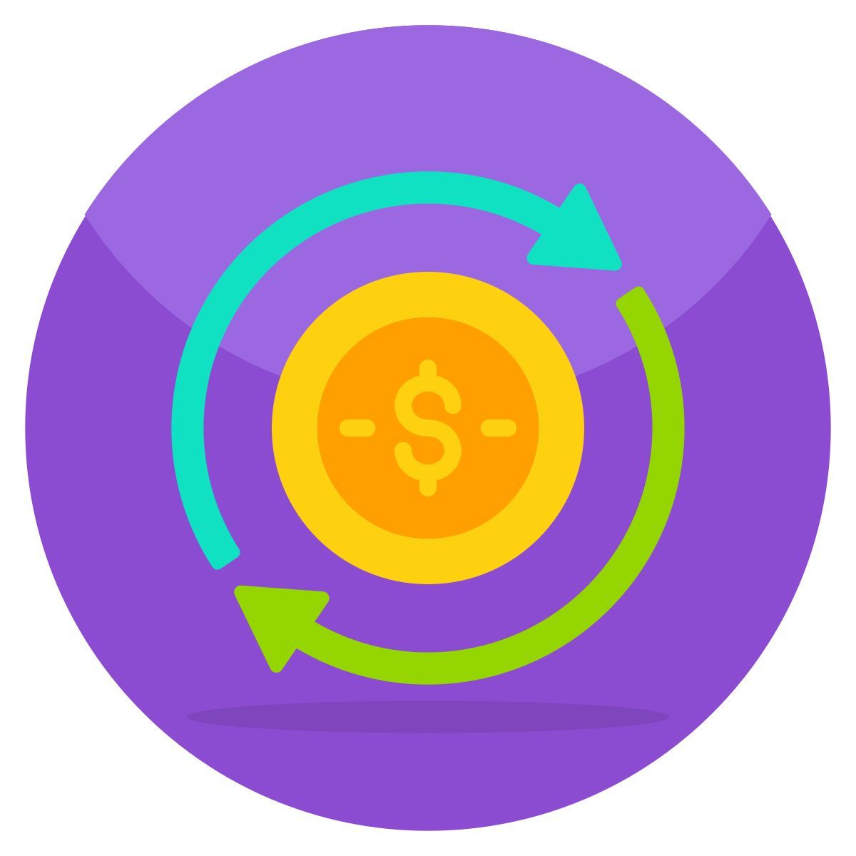 finanzielle rotation icon