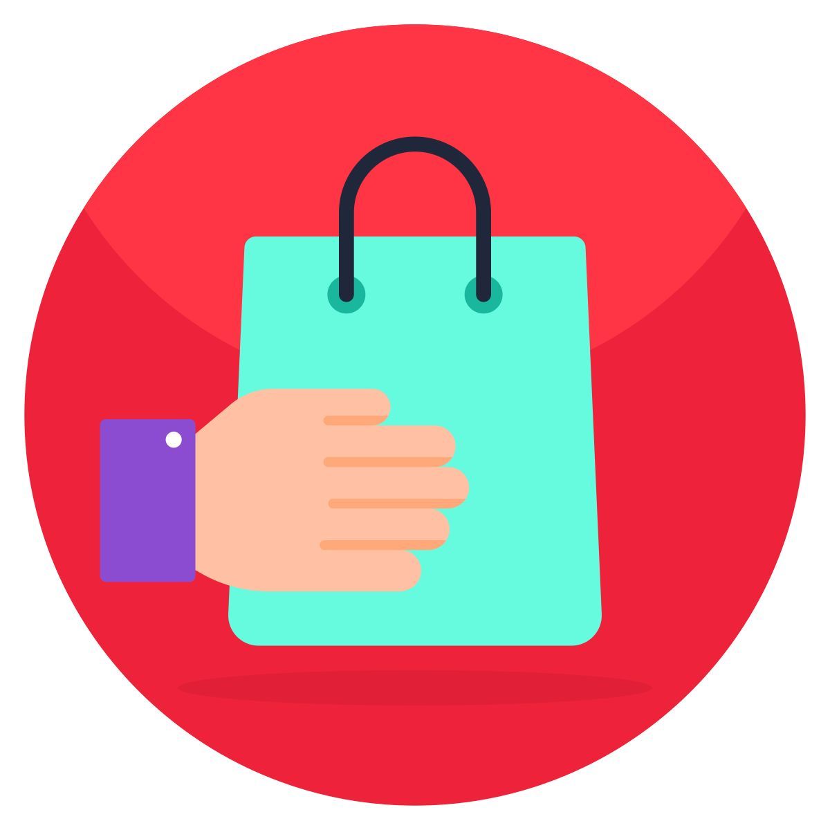 giving shopping bag icon