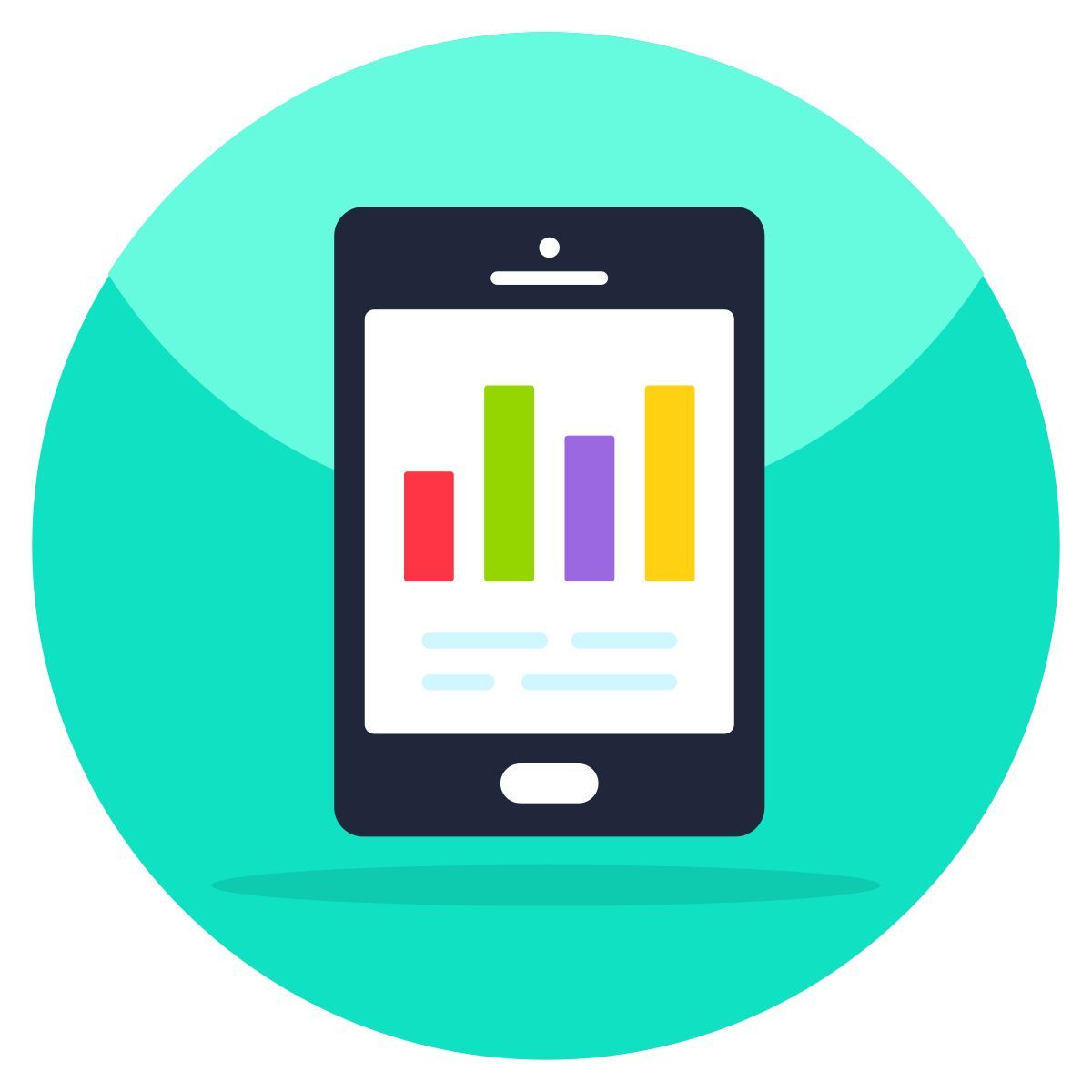 mobile business report icon