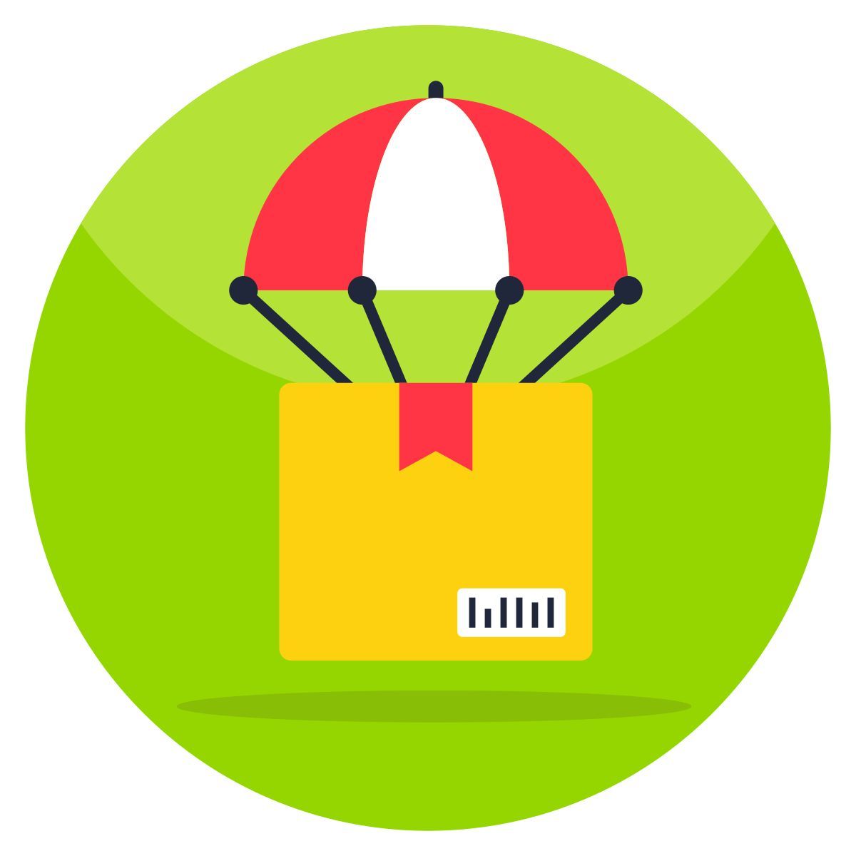 parachute delivery icon