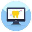 external Online-Dental-Consultation-medical-and-health-care-flat-circular-vectorslab icon