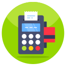 external Point-of-Sale-business-and-finance-flat-circular-vectorslab icon