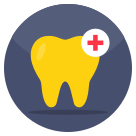 external Tooth-medical-and-health-care-flat-circular-vectorslab-2 icon