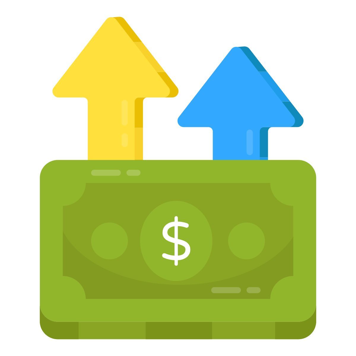 dollar rate increase icon