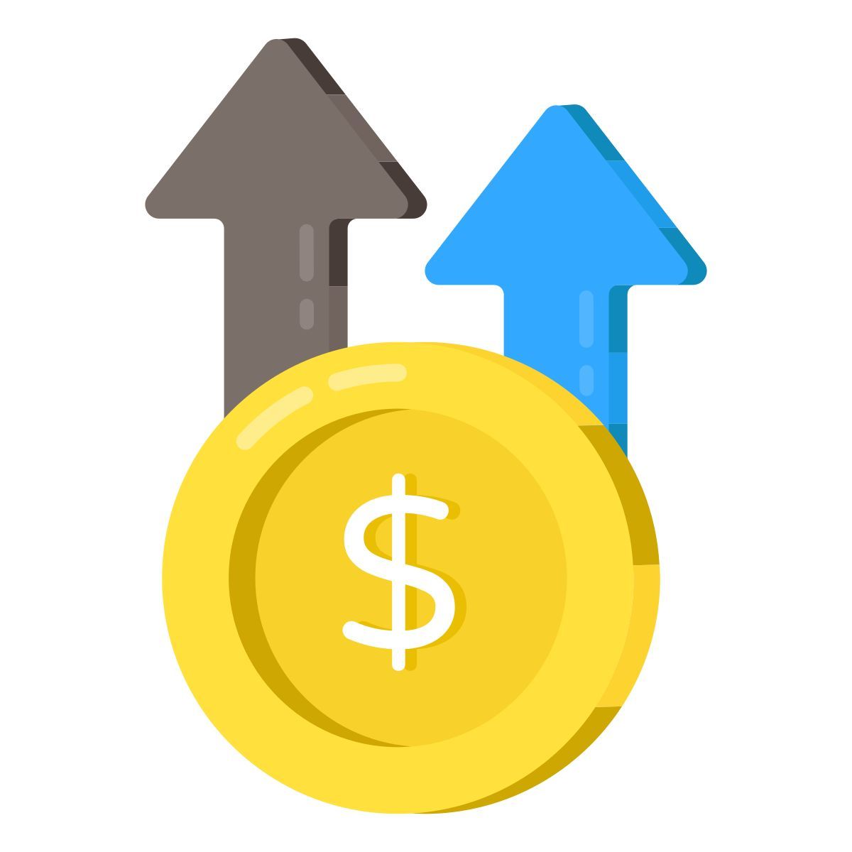 dollar rate increase icon