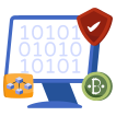 external Secure-Binary-Data-block-chain-and-fintech-flat-concept-vectorslab icon