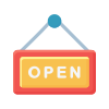 external open-online-shopping-flat-deni-mao icon