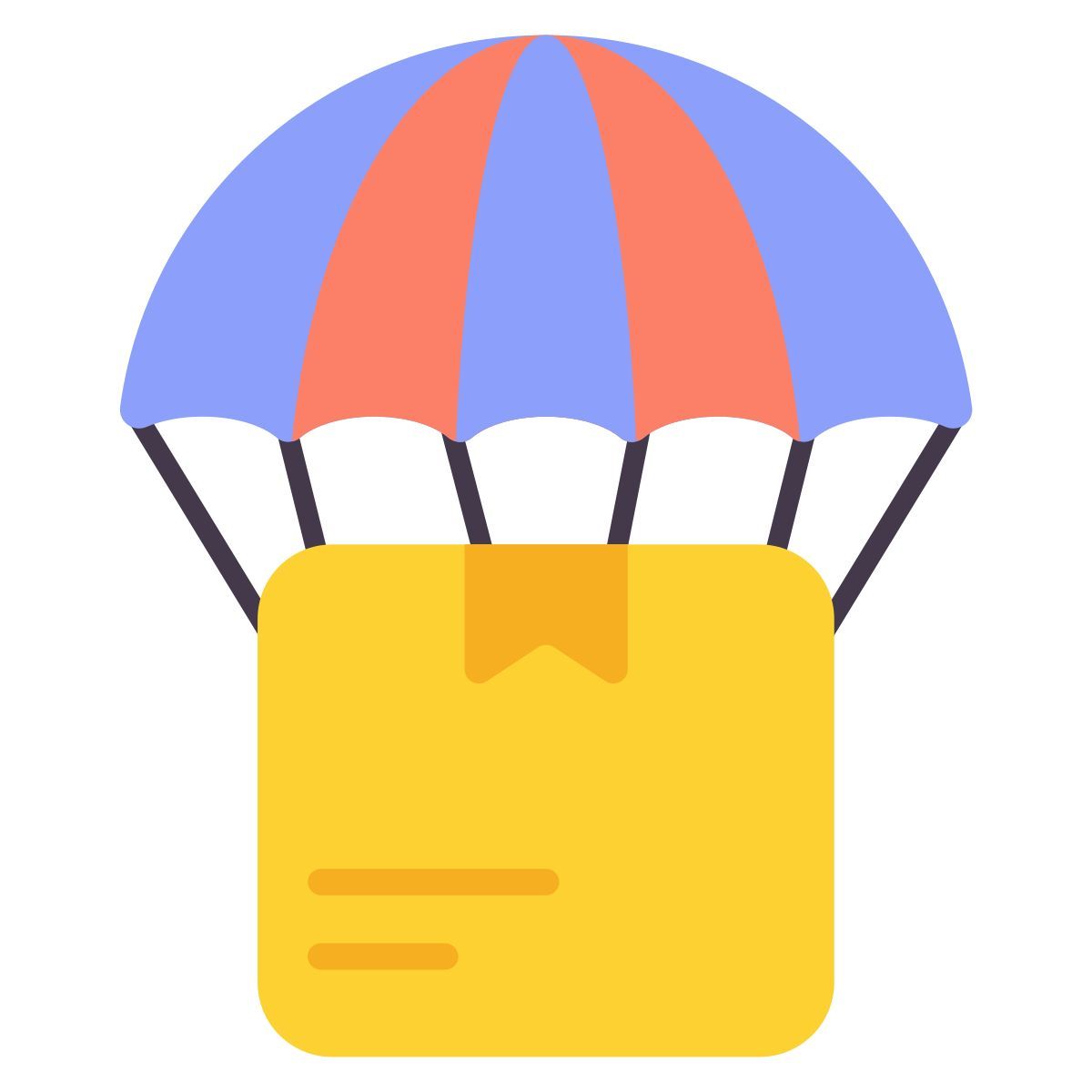 parachute freight icon