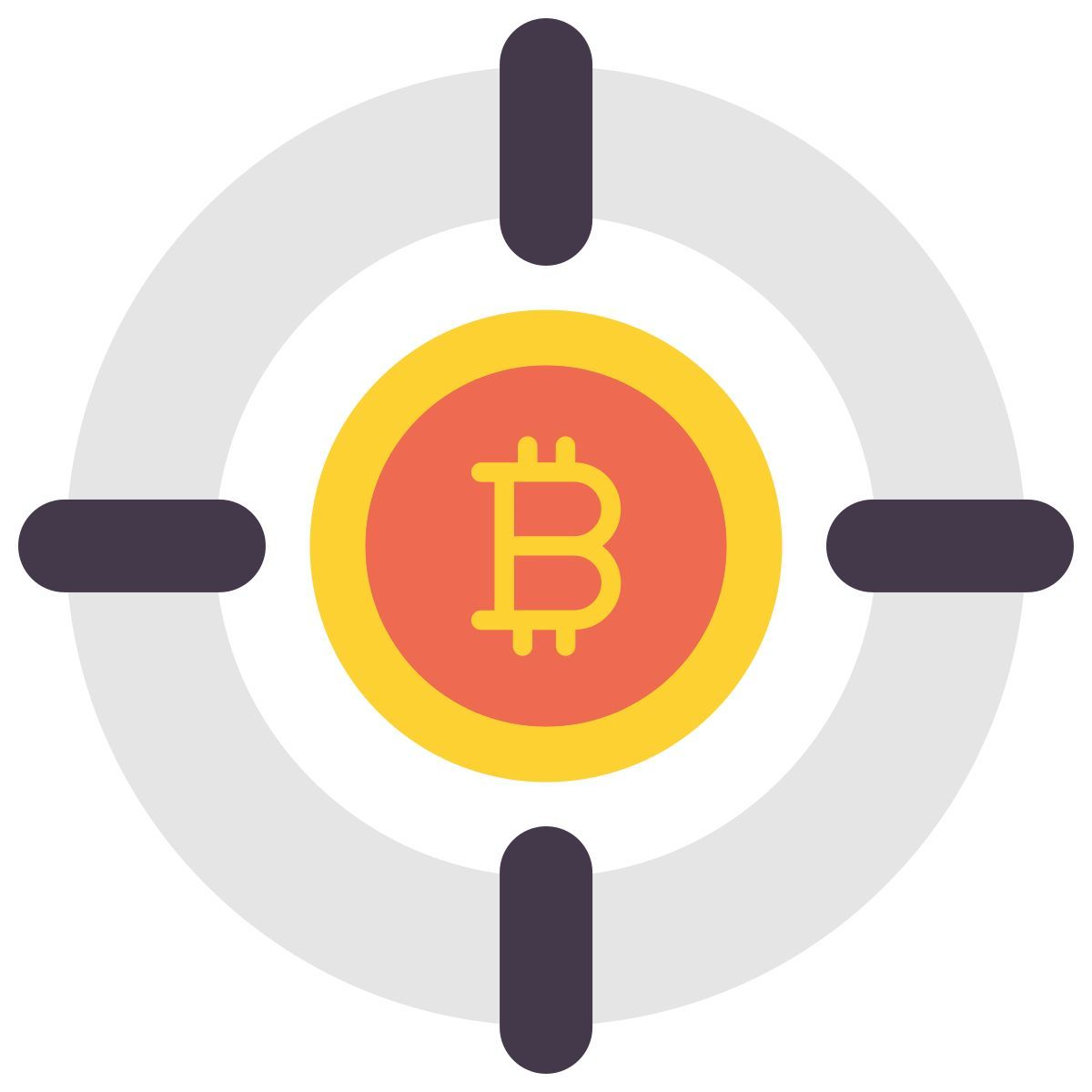 target bit coin icon