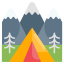 external bonfire-camping-flat-design-circle icon