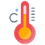 external celsius-air-conditioning-flat-design-circle icon