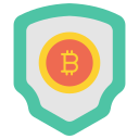external Bitcoin-Security-fintech-and-trade-flat-design-circle icon