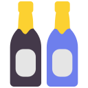 external Champagne-party-flat-design-circle icon