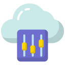 external Cloud-Sliders-cloud-computing-flat-design-circle icon