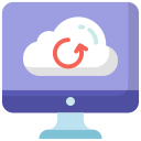 external Cloud-Syncing-cloud-computing-flat-design-circle-2 icon