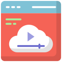 external Cloud-Video-cloud-computing-flat-design-circle icon
