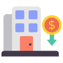 external Company-Loss-economic-crisis-flat-design-circle icon