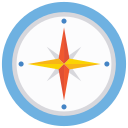 external Compass-seo-and-web-flat-design-circle icon