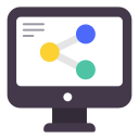 external Content-Sharing-finance-flat-design-circle icon