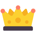 external Crown-party-flat-design-circle icon