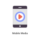 external Mobile-Media-entertainment-flat-design-circle icon