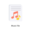 external Music-File-entertainment-flat-design-circle icon