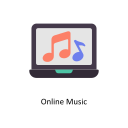 external Online-Music-entertainment-flat-design-circle icon