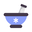 external Pestle-Mortar-pharmacy-flat-design-circle icon