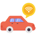 external Vehicle-Car-smart-city-flat-design-circle icon