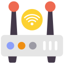external Wifi-Router-smart-city-flat-design-circle icon
