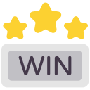 external Win-Stars-party-flat-design-circle icon