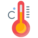 external celsius-air-conditioning-flat-design-circle icon