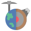 external earth-geological-exploration-flat-flat-geotatah icon